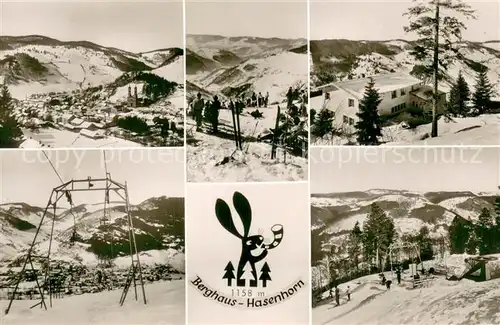 AK / Ansichtskarte Todtnau Panorama Skilift Berggasthof Hasenhorn Todtnau