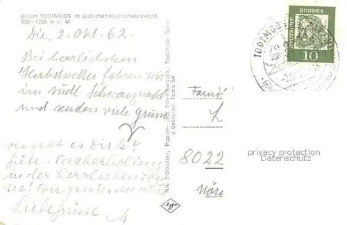 AK / Ansichtskarte Todtmoos Fliegeraufnahme Todtmoos