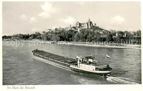 AK / Ansichtskarte Breisach_Rhein Frachter Breisacher Muenster Breisach Rhein