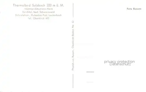 AK / Ansichtskarte Bad_Sulzbach Thermalbad Muentner Schumann Heim Bad_Sulzbach