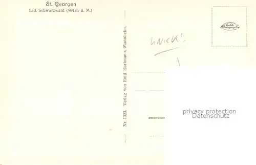 AK / Ansichtskarte St_Georgen_Schwarzwald Panorama St_Georgen_Schwarzwald