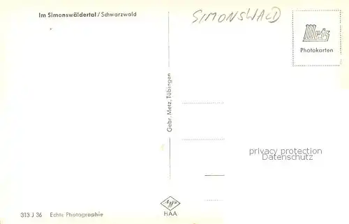 AK / Ansichtskarte Simonswaeldertal_Simonswald Schwarzwald Trachtenmaedchen Kirche 
