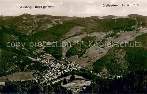 AK / Ansichtskarte Schoenau_Schwarzwald Fliegeraufnahme mit Silberberg Herzogenhorn Gisiboden Hasenhorn Schoenau Schwarzwald