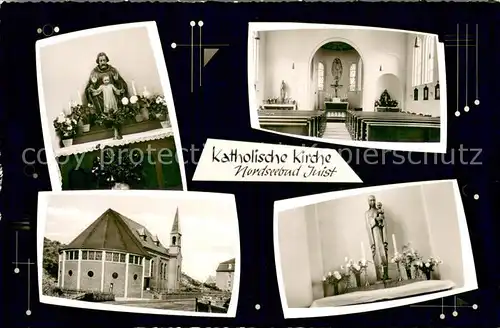 AK / Ansichtskarte Juist_Nordseebad Kath Kirche Altar Inneres  Juist_Nordseebad