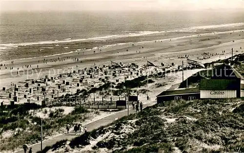 AK / Ansichtskarte Juist_Nordseebad Strand mit Promenade Juist_Nordseebad