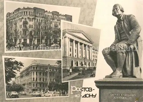 AK / Ansichtskarte Rostov on Don_RU Denkmal M.V.Lomonosovu Staadliche Universitet 