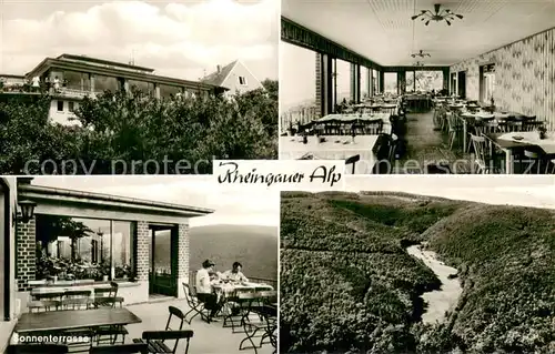 AK / Ansichtskarte Presberg_Rheingau Gaststaette Rheingauer Alp Fernblick Landschaft Presberg Rheingau