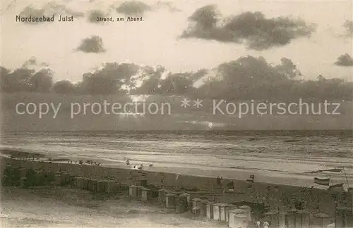 AK / Ansichtskarte Juist_Nordseebad Strand am Abend Juist_Nordseebad