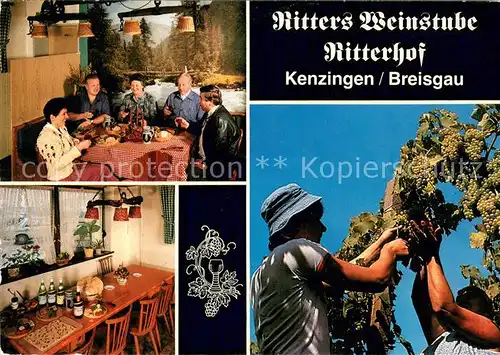 AK / Ansichtskarte Kenzingen Ritters Weinstube Ritterhof Weinlese Kenzingen