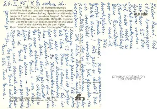 AK / Ansichtskarte Todtmoos Fliegeraufnahme Todtmoos