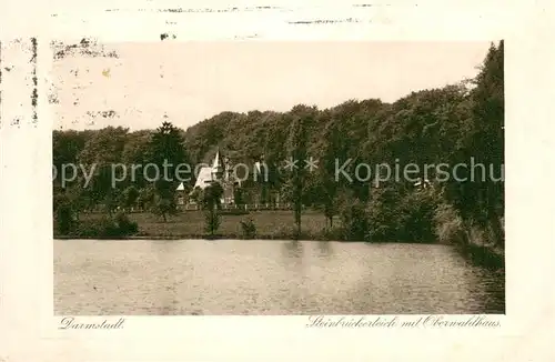 AK / Ansichtskarte Darmstadt Steinbrueckerteich mit Oberwaldhaus Darmstadt