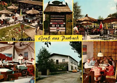 AK / Ansichtskarte Purbach_Neusiedler_See Fischerhaus Schiwampl Restaurant Terrasse Purbach_Neusiedler_See
