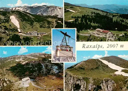 AK / Ansichtskarte Raxalpe Ottohaus Berghotel Raxseilbahn Habsburgerhaus Karl Ludwig Haus mit Raxkircherl Raxalpe