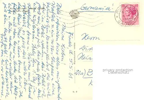 AK / Ansichtskarte Finale_Ligure_IT Lungomare e spiaggia Kuestenpanorama Strand 