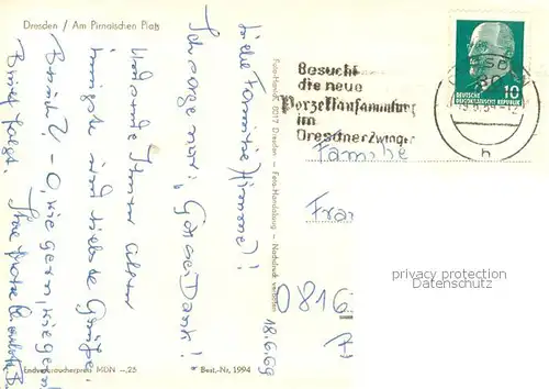 AK / Ansichtskarte Dresden_Elbe Am Pirnaischen Platz 