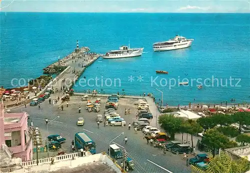 AK / Ansichtskarte Casamicciola_Isola_d_Ischia_IT Piazza Marina Arrivo dei piroscafi Hafen Faehren 