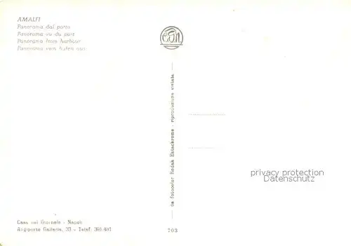 AK / Ansichtskarte Amalfi_IT Panorama dal porto 