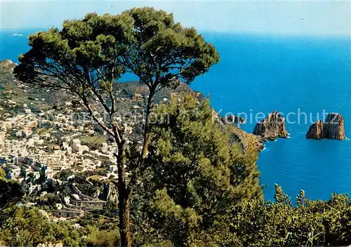 AK / Ansichtskarte Capri_Italia Panorama e faraglioni 