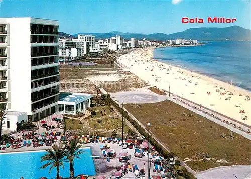 AK / Ansichtskarte Cala_Millor_Mallorca Panorama Kuestenort Hotel Swimming Pool Strand Cala_Millor_Mallorca