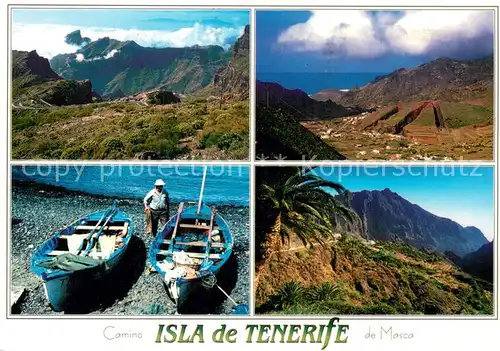 AK / Ansichtskarte Tenerife_Islas_Canarias_Spanien_ES Camino de Masca Landschaftspanorama Fischerboot 