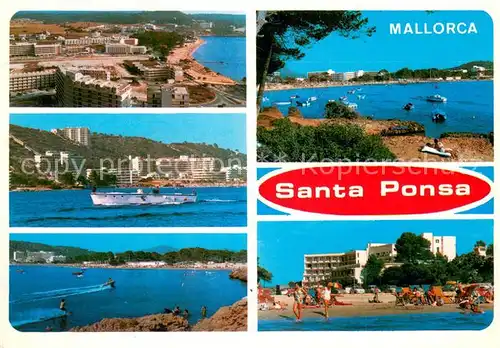 AK / Ansichtskarte Santa_Ponsa_Mallorca_Islas_Baleares Kuestenpanorama Strand Santa_Ponsa