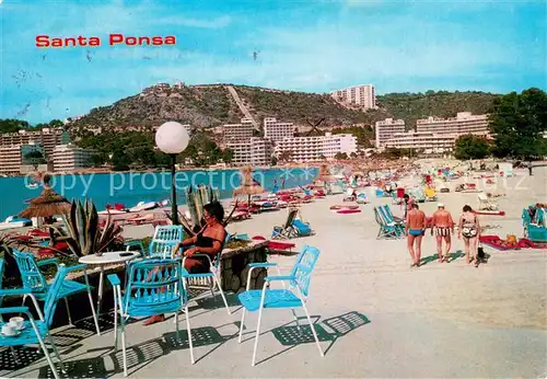 AK / Ansichtskarte Santa_Ponsa_Mallorca_Islas_Baleares Strand Santa_Ponsa