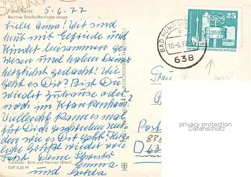 AK / Ansichtskarte Forst_Lausitz Berliner Strasse Forst_Lausitz