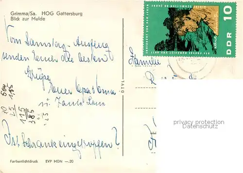 AK / Ansichtskarte Grimma HOG Gattersburg Terrasse Blick zur Mulde Grimma