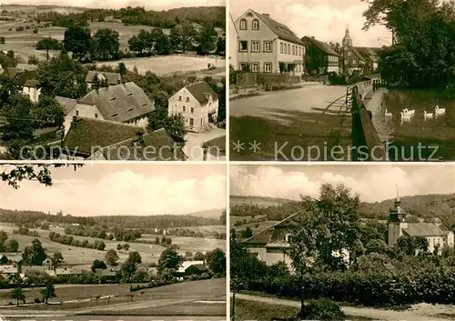 AK / Ansichtskarte Steinigtwolmsdorf Ortsansichten Kirche Landschaftspanorama Mittellausitzer Gebirge Steinigtwolmsdorf