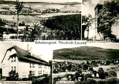 AK / Ansichtskarte Neukirch_Lausitz Panorama Blick vom Valtenberg Bergbaude Jugendherberge Valtenberghaus Neukirch_Lausitz