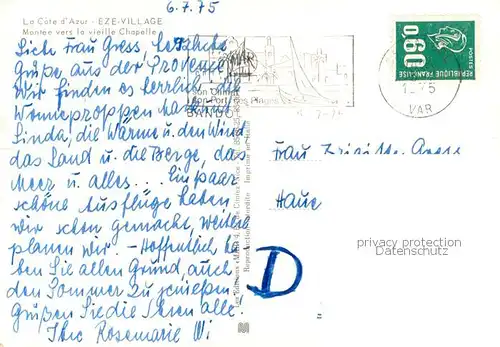 AK / Ansichtskarte Eze_06 Montee vers la vieille Chapelle 