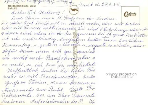 AK / Ansichtskarte Juist_Nordseebad Fliegeraufnahme Juist_Nordseebad