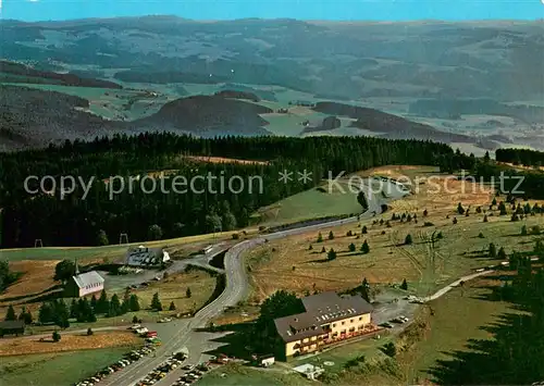 AK / Ansichtskarte Kandel_Breisgau Fliegeraufnahme mit Berghotel Bergasthaus Kandelhof und Pius Bergkapelle Kandel Breisgau