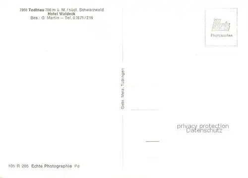 AK / Ansichtskarte Todtnau Gasthaus Todtnau