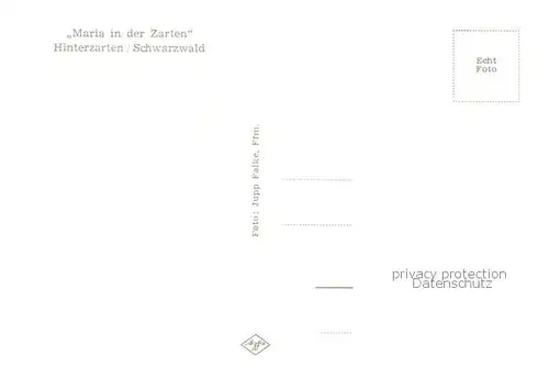 AK / Ansichtskarte Hinterzarten Kirche Maria in der Zarten Hinterzarten