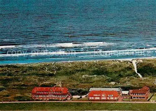 AK / Ansichtskarte Juist_Nordseebad Ev Jugend Seeferienheim Fliegeraufnahme Juist_Nordseebad