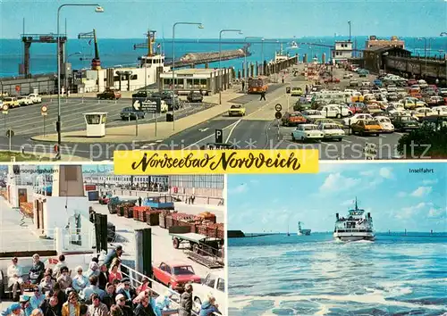 AK / Ansichtskarte Norddeich__Norden_Nordseebad Faehr und Schiffsanlegeplatz Inselfahrt 