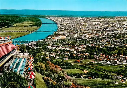AK / Ansichtskarte Wien_AT Blick vom Kahlenberg auf Wien und Donau 