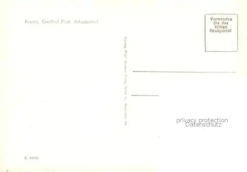 AK / Ansichtskarte Krems_Donau Gasthof Post Arkadenhof Krems Donau