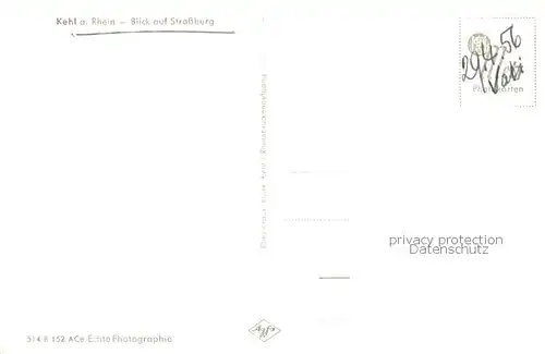 AK / Ansichtskarte Kehl_Rhein Blick auf Strassburg Kehl_Rhein