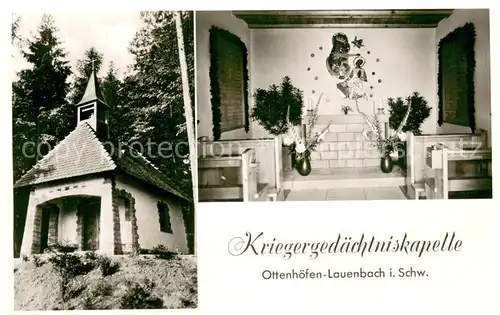 AK / Ansichtskarte Ottenhoefen_Schwarzwald Kriegergedaechtniskapelle Ottenhoefen Schwarzwald