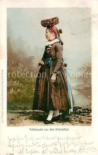 AK / Ansichtskarte Gutach_Schwarzwald Volkstracht aus dem Gutachtal Gutach Schwarzwald