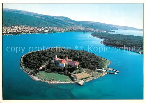 AK / Ansichtskarte Punat_Kosljun_Otok_Croatia  Franjevacki samostan Kosljun Fliegeraufnahme 