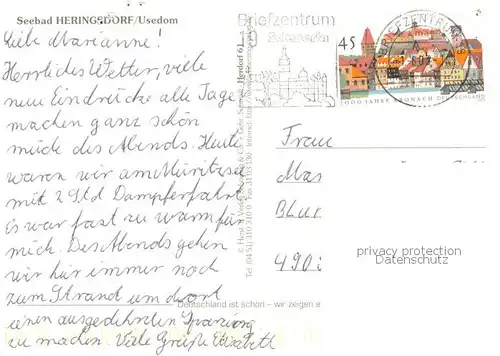 AK / Ansichtskarte Heringsdorf_Ostseebad_Usedom Fliegeraufnahme Heringsdorf_Ostseebad