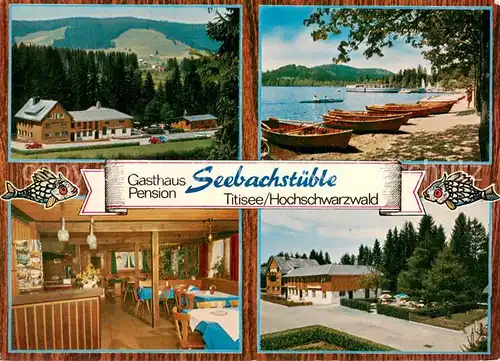 AK / Ansichtskarte Titisee Gasthaus Pension Seebachstueble Gaststube Strand Titisee