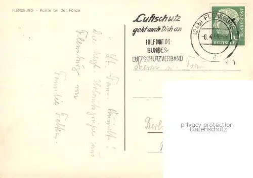 AK / Ansichtskarte Flensburg_DE Partie an der Foerde 