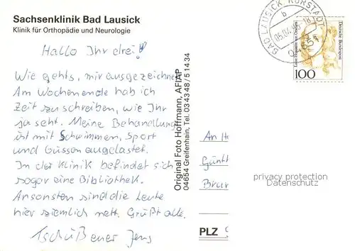 AK / Ansichtskarte Bad_Lausick Sachsenklinik Speisesaal Kurbad Cafe Bad_Lausick