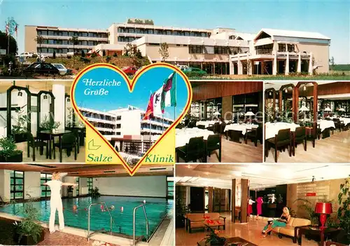 AK / Ansichtskarte Bad_Salzdetfurth Salze Klinik Speisesaal Bewegungsbad Foyer Bad_Salzdetfurth