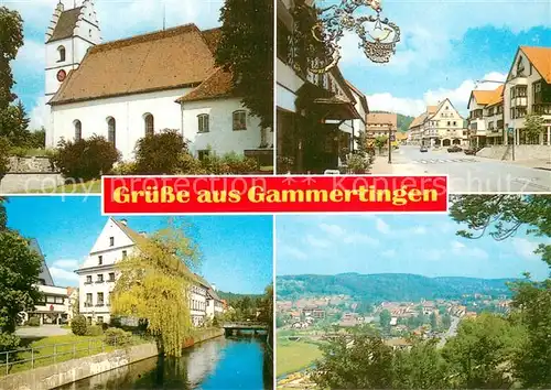 AK / Ansichtskarte Gammertingen Kirche Ortsstrasse Panorama Kanal Gammertingen