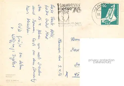 AK / Ansichtskarte Hannover Rathaus Fliegeraufnahme Hannover